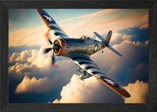 Plane Framed Wall Art Poster