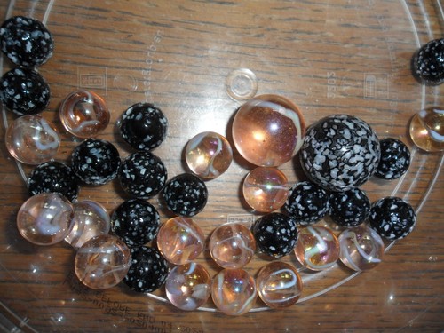 Colourful glass marbles x - glass, 30
