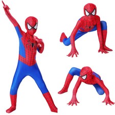 Amazing Spiderman Adult Men Boys Kids Cosplay Costume Jumpsuit Party Fancy Dress