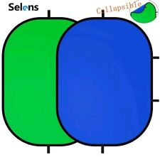 Portable Green Screen 2in1 Background Backdrops Collapsible Screen BLUE AND GREE