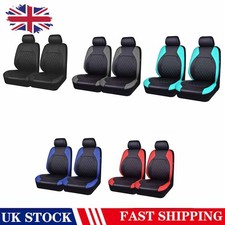 Washable Front Fabric Car Seat Cover Protectors + Seat Head Covers