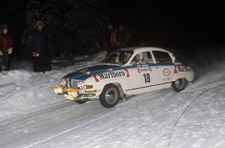 Simo Lampinen Juhani Markkanen Saab 96 V4 Arctic Rally January 31 - Old Photo 3