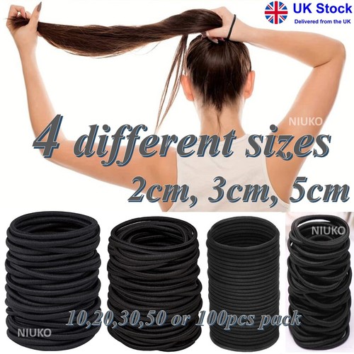 Black hair bands - black,