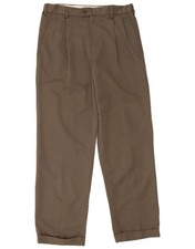 DOCKERS Mens Relaxed Fit Suit Trousers W32 L32 Khaki Polyester CS12