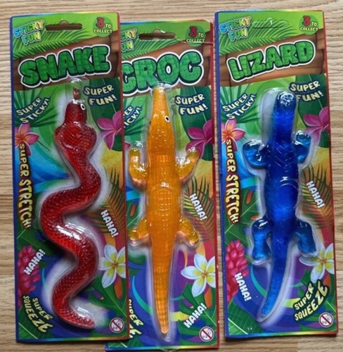 Sticky stretchy reptile fidget - stretchy,
