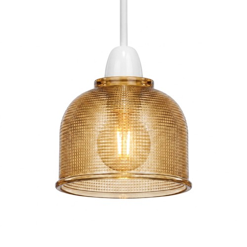 14cm textured glass lamp - textured,