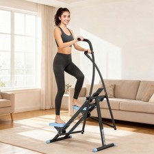 Stair Stepper with LCD Monitor & Adjustable Pedals, Vertical Climber Machine