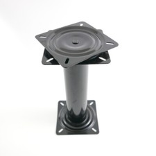 14" Tall Seat Pedestal with 360° Seat Swivel, Black Steel, for Boats and Caravan