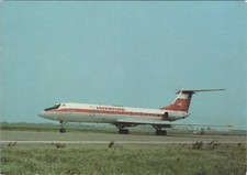 INTERFLUG TUPOLEV TU-134 VINTAGE AIRLINE ISSUE POSTCARD AIRCRAFT EAST GERMANY 2