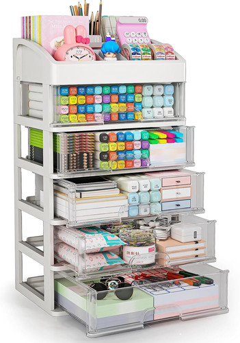 Desk organizer with - desk, 5