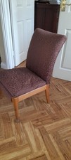 Parker Knoll 747 vintage mid-century brown cocktail bedroom chair light oak