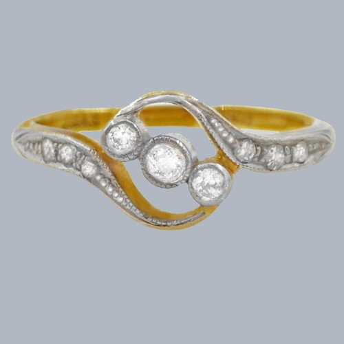 Antique edwardian 18ct gold - 18ct, &
