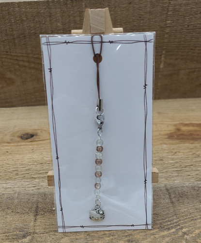 Hello kitty beaded dangle - kitty, clip