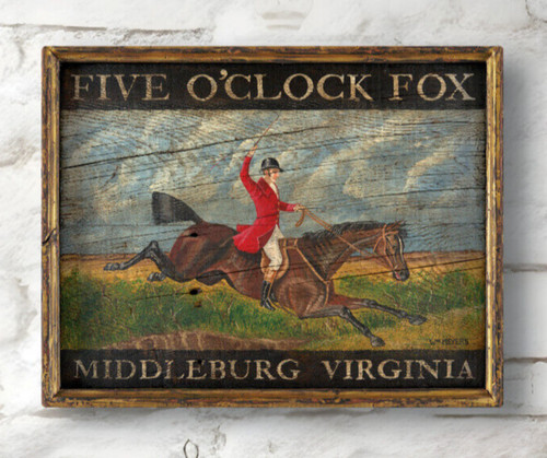 Tavern sign five clock - "five, o'clock