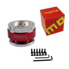 MOMO RED Steering Wheel Quick Release Hub Adapter Snap Off Boss Kit Universal