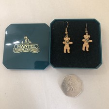 Hantel Victorian Miniatures - Festive Teddy Earrings