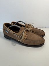 SEBAGO Size 9. Brown Leather Uppers Casual Laced Flat Deck Shoes