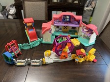 VINTAGE FISHER PRICE LITTLE PEOPLE SWEET SOUNDS DOLL HOUSE FERRIS WHEEL EXTRAS