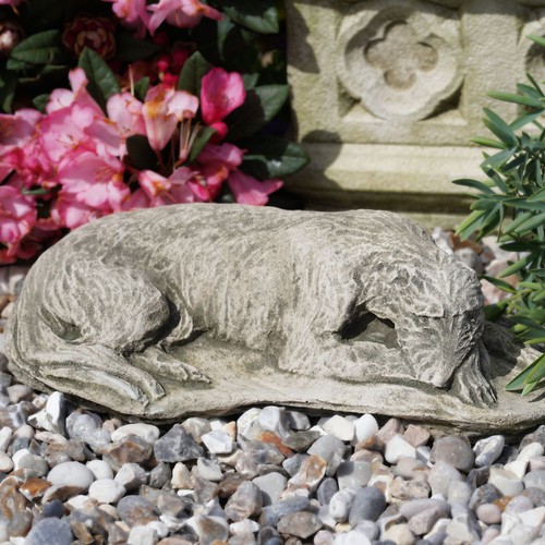 Laying lurcher stone - stone, |