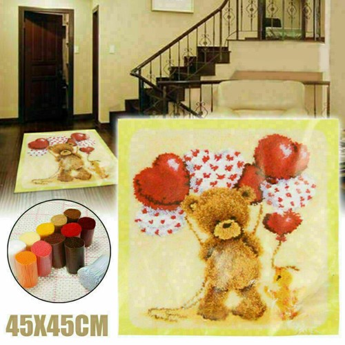 Large latch hook rug carpet - latch,