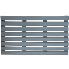 Bamboo Duck Board Wooden Gray Wood Bathroom Rectangular Shower Bath Mat