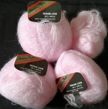Sheena Anne Acrylic "Mohair  Look" Yarn  in Pale Pink (190g)