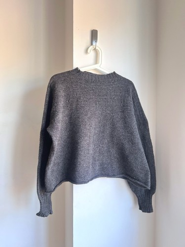 Hand knitted brown 100 wool - knitted,