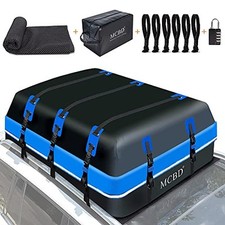 Car Roof Bag, 21 Cubic Feet Large Soft-Shell Waterproof Travel Cargo Carrier