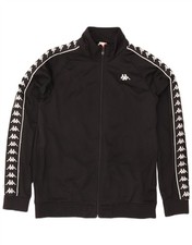 KAPPA Mens Graphic Tracksuit Top Jacket XL Black Polyester CO11