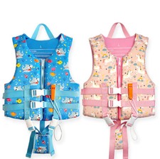 Child Life Jacket Swimming Kids Floating Swim Zip Vest Buoyancy Aid Jacket UK
