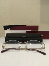 Cartier C Decor Vintage Optical Rimless Gold Eyeglasses