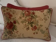 12” x 18” cushion cover in Laura Ashley Stowe Gold Fabric Piping