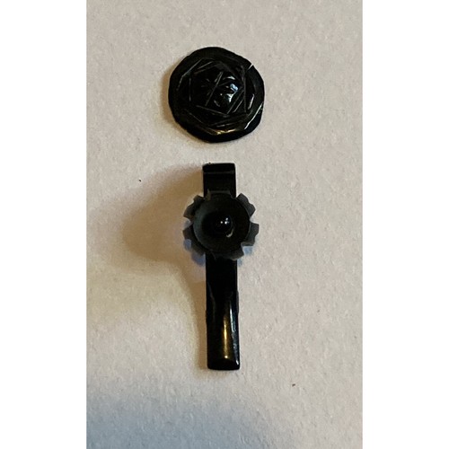 Victorian whitby jet rosettes - whitby,