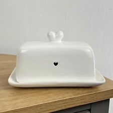 Butter Dish with Lid Heart Vintage Holder Kitchen Storage Container Box Serving