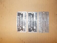 Ransomes 20" Auto Certes MK2 Serial Number Plate Aluminium Badge  Cylinder Mower