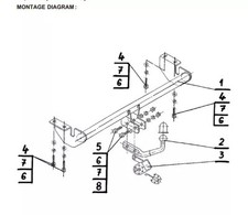 Swan Neck Tow Bar For TOYOTA Avensis Estate T25 (2003-2009) T-102