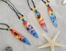 WOODEN SURFBOARD NECKLACE CAMPER VAN BEACH SURFER SURFING ADJUSTABLE / n079gy