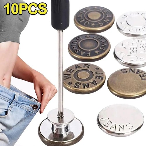 Metal jeans buttons - metal,