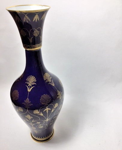 Sevres tall gilded dark blue - tall, gilded,