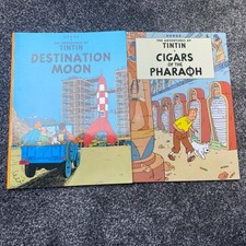- The Adventures Of Tintin- Cigars Of The Pharaoh. Destination Moon. 2 Books