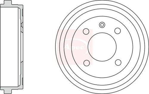 Brake drum rear fits - fits, a2