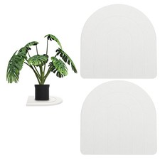 2 Pack Arch Diatomite Drink Coasters 12Inch, Ash White