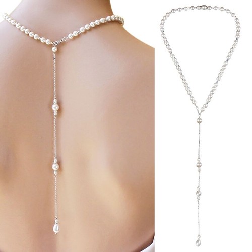 Pearl necklace lariat - necklace, y