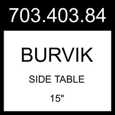 IKEA BURVIK Side Table Black  15" 703.403.84