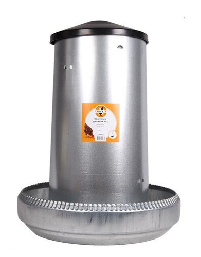 Galvanised poultry feeder - galvanised,