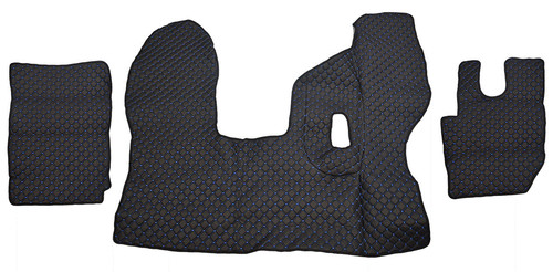 Black with blue leather - with,