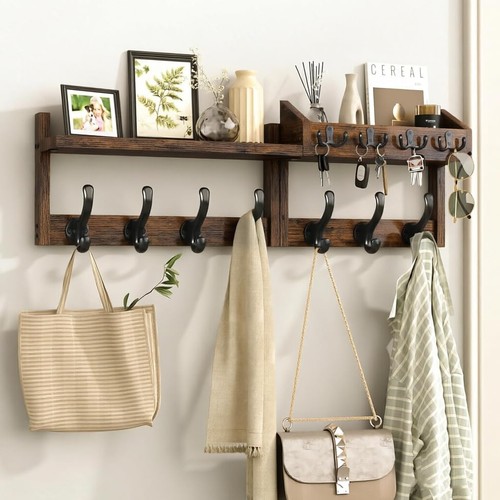 Wall mounted coat rack with - mounted,
