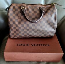 LOUIS VUITTON Speedy 30 Bag Damier Ebene Classic Tote Handbag