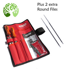 OREGON 11/64" 4.5mm Chainsaw Chain Filing Sharpening Kit in Pouch +2 Extra Files