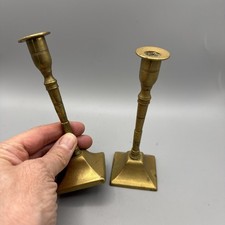 pair brass candlesticks. 14cm